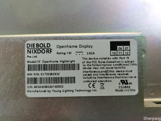 Wincor 1750242978 Layar LCD 15 Inci Kecerahan Tinggi Cahaya Tinggi 285 HB LCD BOX Suku Cadang ATM