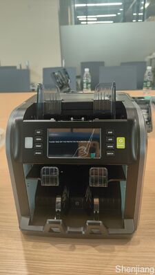 Gratis Spare Parts Smart 2CIS Handle Rechargeable Banknote Sorter Machine SJ-668L Double Pocket Dengan Nomor Seri